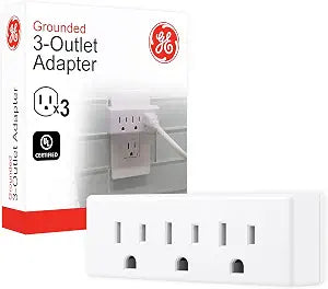 GE Outlet Extender, 3 Outlet Multi Plug Wall Power Splitter