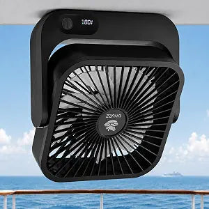 UHUZZ Cruise Ship Approved Magnetic Fan  Rechargeable & Plug-In, 5-Speed Adjustable, Quiet Operation, 512 Hour Battery Life, Must-Have for 2026&2027 Cruise Essentials