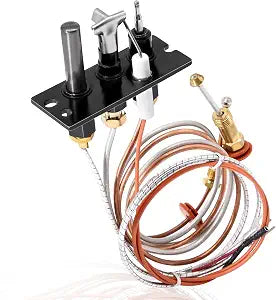Criditpid 4021-737 Pilot Assembly LP for Heatilator, Heat N Glo, Quadrafire Fireplaces, Heatilator & Heat-N-Glo Propane Gas Pilot Assembly 4021-737 Replacement Parts with Thermocouple, Thermopile