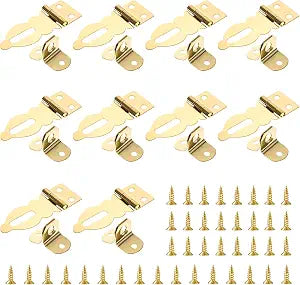 10 Pcs Mini Padlock Hasp Decorative Hasps Gold Metal Latch with Screws for Wooden Box Jewelry Box Suitcase Furniture Buckle Lock