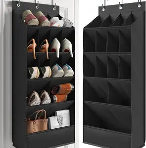 Mefirt Large Over the Door Shoe Organizer for Closet Fit 20 Pairs