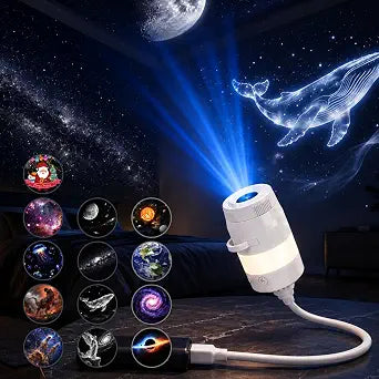 2 in 1 Galaxy Projector Night Light, USB HD Ocean Projector with 13 Scenes