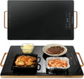 Warming Tray 20" x 12", Glass Top Food Warmer with Hand