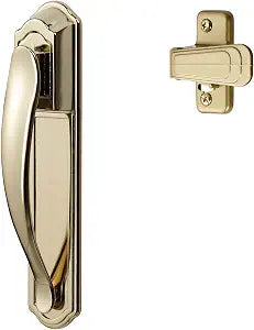 Ideal Security DX Pull Handle Replacement Set for Storm Door and Screen Door, Bright Brass