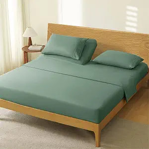 Manyshofu Sage Green Split Head King Sheet Sets, 4 Piece Adjustable CK