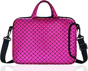 14-Inch Laptop Shoulder Carrying Bag Case Sleeve For 13" 13.3" 14 inch Macbook/Notebook/Ultrabook/Chromebook, Mermaid Scale