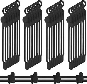 Nuanchu 40 Pcs Silicone Cable Ties, 4.17 Inch, Black