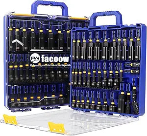 Facoow 55PCS Magnetic Impact Nut Driver Set, SAE/Metric Deep Nut Drivers