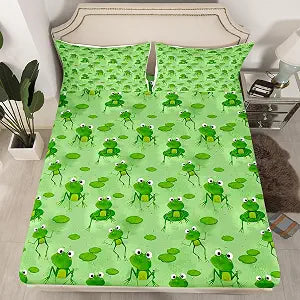 Frog Kawaii Bedding Set Kids Decorative Twin
