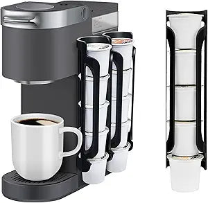 K Cup Holder for Keurig: Coffee Pod Holder for Counter Small Space, 2 Black