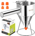 Stainless Steel Pancake Batter Dispenser, Multi-Nozzle, 40 oz