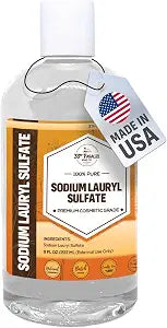 Sodium Lauryl Sulfate (SLS) Liquid (8oz) | Powerful Foaming Cleanser & Emulsifier for Shampoos, Body Wash, Soaps, Detergents & Household Cleaning Products | 8 OUNCES