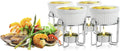 Artestia Butter Warmers Set 4-Piece Ceramic Butter Warmer with Tea Light Candles, Crab Boil Party Supplies - Dishwasher, Microwave, Oven Safe (White)