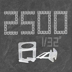 Tile Leveling System Clips 1/32" 2500 Pcs DIY Tiles Leveler Spacers Tile Leveling System for Professional Ceramic Tile and Stone Installation