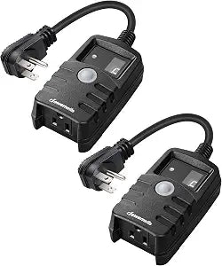 DEWENWILS Light Timer Outdoor Weatherproof, 2pack,13A, UL Listed