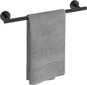 USHOWER Matte Black Towel Bar, 18-Inch Towel Racks for Bathroom