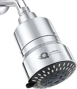 weAQUA Heavy Duty Filtered Shower Head  High Pressure 5 Spray Modes, Dermatologist Recommended for Softer-Feeling Skin & Hair, Advanced 99% Removal of Chlorine, Fluoride & Heavy Metals