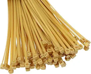 Mini Skater 4 Inch Multi-Color Multi-Purpose Nylon zip Ties (4 inch, 200pcs Gold)