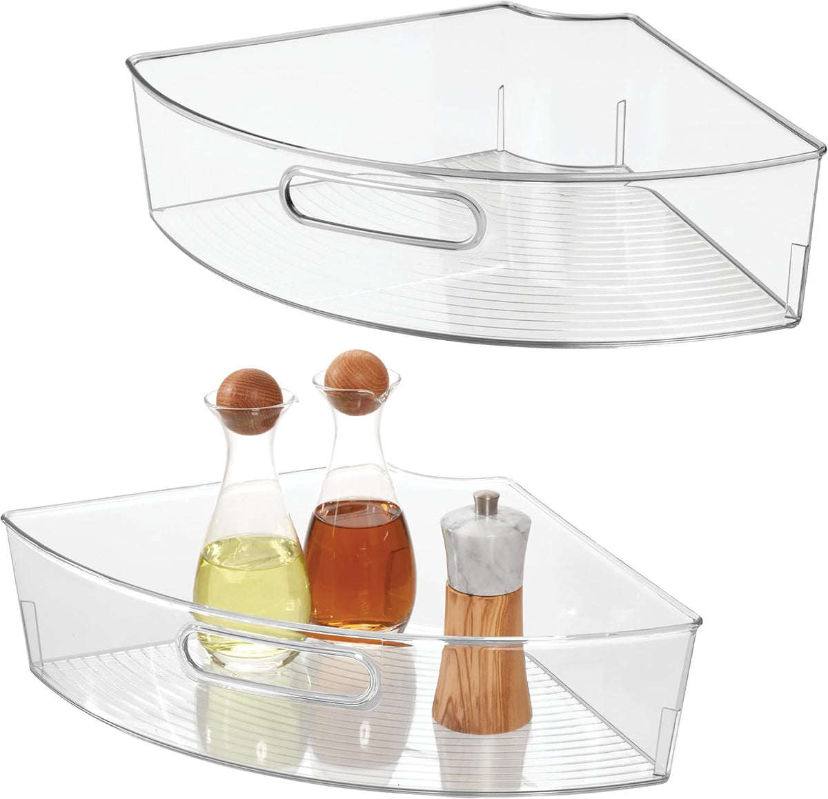 iDesign Clear Plastic 1/4 Wedge Bin