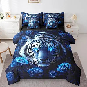 Erosebridal 7Pcs Floral Bedding Set Women,Comforter Set with Full