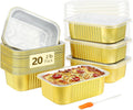 LNYZQUS 30oz Small Aluminum Foil Pans with PP Lids, for Freezer to Oven