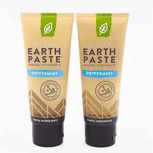 Redmond Earthpaste w/Silver ��� Natural Non-Fluoride Toothpaste, 2 Pack (Peppermint)