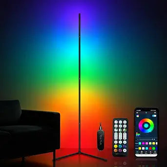 SYLHOME Led Corner Floor Lamp Smart App & Remote Control Music Sync