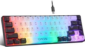 CHONCHOW Mini RGB 60% Gaming Keyboard, 68 Keys Small Compact