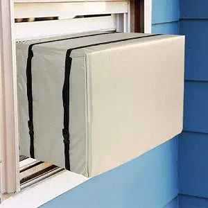 Homydom Window Air Conditioner Cover S 21"W x 16"D x 15"H, Waterproof, Beige