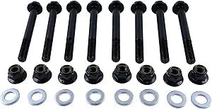 8 Kits Front A-Arm Bolt, Nut, Washer 7519043 7518560 7547333 Compatible with Polaris Ranger 400 500 570 800 900 1000