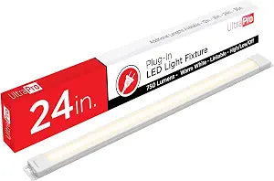 UltraPro 24 Inch Plug in Under Cabinet Light with Soft White 2700K Light
