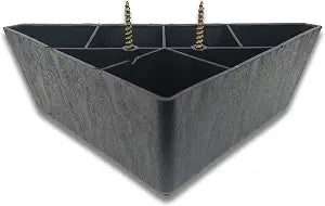 HDPE Large Espresso Plastic Triangle Furniture Legs Sofa/Chair/Ottoman [Screws Included] - Set of 4