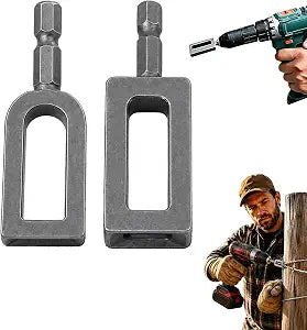 Electric Drill Wire Twisting Tool, Heavy Duty Wire Twister for Drill with 1/4" Hex Shank, Professional Fast Wire Twisting Tool for Construction and Fence