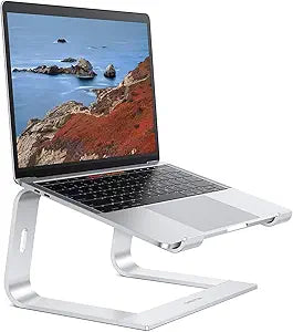 OMOTON Laptop Stand, Detachable Mount for MacBook Air/Pro Dell HP Silver