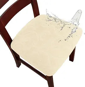 Genina Chair Seat Covers Waterproof Dining Room Chair Covers, 4 Pack