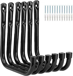 Heavy Duty Garage Hooks, 6.7Inch Wall Mount Garden Tools Storage Hook for Bike, Ladder, Chair, Garden Hose, Power Tool, Indoor Outdoor
