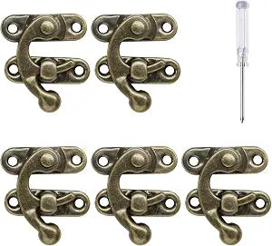 Biaungdo 5pcs Retro Vintage Style Swing Bag Clasp Latch,33 x 29 mm,Bronze