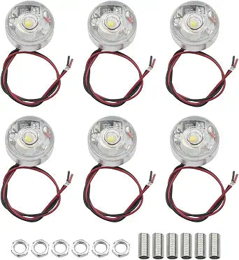 5V Aluminium Housing LED Mini Spotlights (White, Pack of 6)