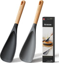 Astercook Cooking Spoon, 2 Pack, Nonstick Safe Silicone Spoonula Spatula