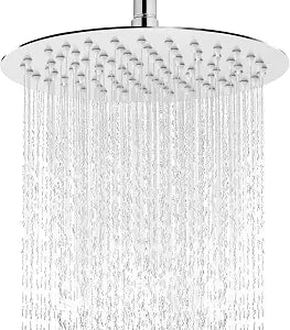 Midanya Round Rain Shower Head,High Pressure,Polish Chrome 12 Inch