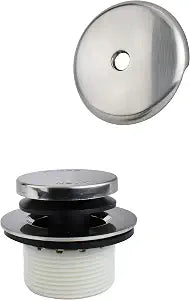 Plumb Pak K826-71DSBN Foot Lok Stop Style Universal Bath Drain Replacement Trim Kit, Brushed Nickel