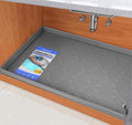 SIKADEER Waterproof Under Sink Mat Silicone 25"x19", Kitchen Cabinet Liner