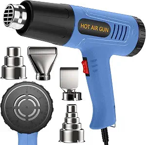 Heat Gun Kit 572 & 1112 Dual-Lvel & Rear Rotation Temperature Control 4 Nozzles Heat Gun' Overload Protection For Crafting, Shrink Tubing, Vinyl Wrap, Shrink Wrap,5Ft Power Cord