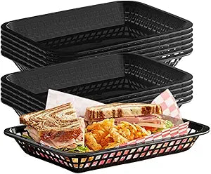 TableCraft Products C1079BK Cash and Carry Grande Basket, Large, Black (Pack of 12)