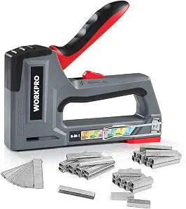 WORKPRO 6-in-1 Staple Gun, Manual Brad Nailer with 4000 Counts Staples