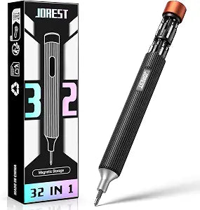 JOREST 32-In-1 Small Precision Screwdriver Set Magnetic, Eyeglass Repair Kit, Gadgets Gifts for Men, Multi Bit Mini Screwdriver with Torx Bits for Electronics, Glasses, PS5/4, Camera, Phone, Laptop