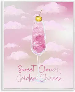Golden Cheers Abstract Quote, 11 x 14 Inch Framed Gicle Print