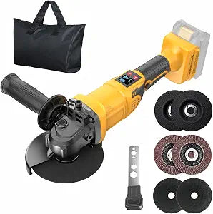 Cordless Angle Grinder Fit for Dewalt 20V Max Battery (Yellow and Black)