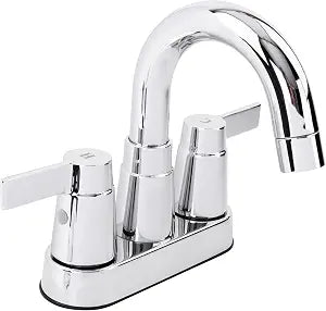 H2O by Aqua Vista 2-Handle 4-in. Centerset Grace Collection Bathroom Sink Faucet in Polished Chrome 905 4003CP, Ideal Bathroom Decor for Home Improvement, Bath Remodel, and Modern Home Design