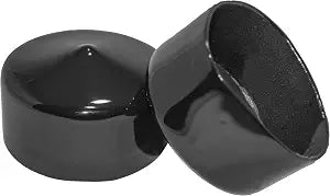 Prescott Plastics 1 3/4 (44.45mm) Outer Diameter Flexible Plastic Hole Caps, Round Black Metal Tubing End Caps, Strong Furniture Leg Inserts, Impact & Weather Resistant, Made in the USA - 4 Pack